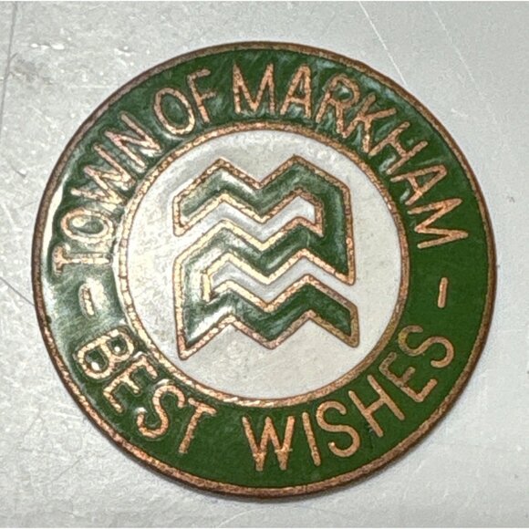 Town Of Markham Best Wishes Collectible Token Coin Pin - Picture 3 of 5